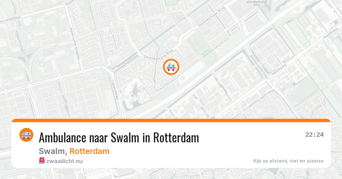 Ambulance naar Swalm in Rotterdam — 23 mrt 2026