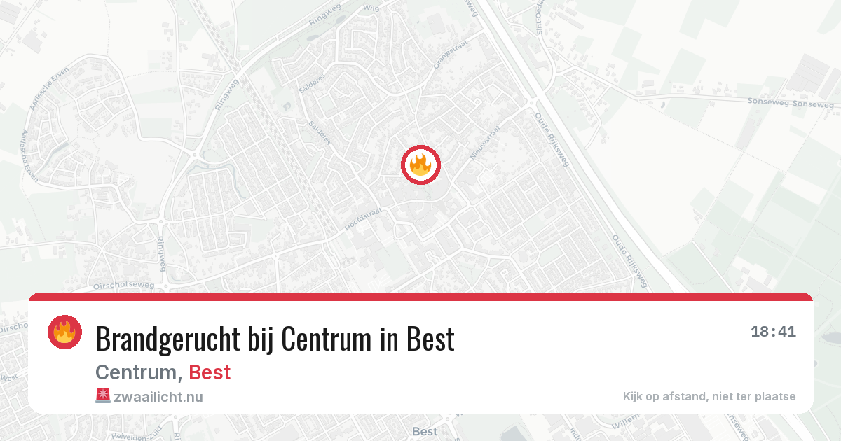 Brandgerucht bij Centrum in Best — 6 jun 2026