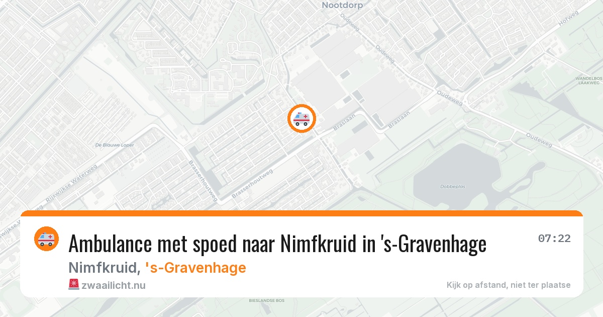 Ambulance met spoed naar Nimfkruid in 's-Gravenhage — 19 jul 2026