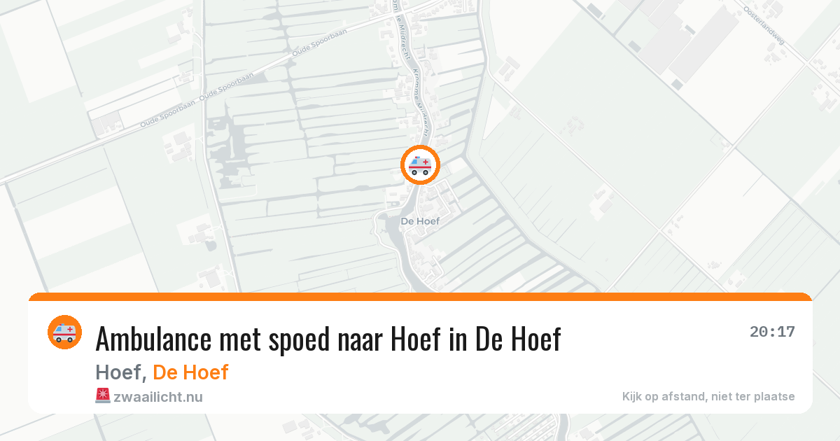 Ambulance met spoed naar Hoef in De Hoef — 10 jul 2026