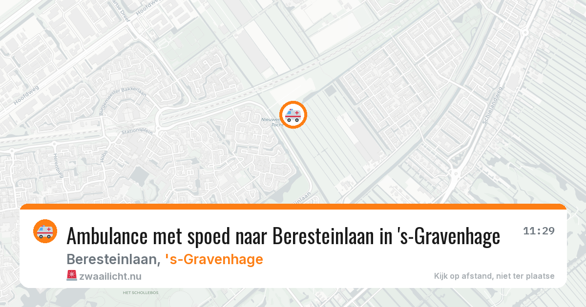 Ambulance met spoed naar Beresteinlaan in 's-Gravenhage — 23 jan 2026