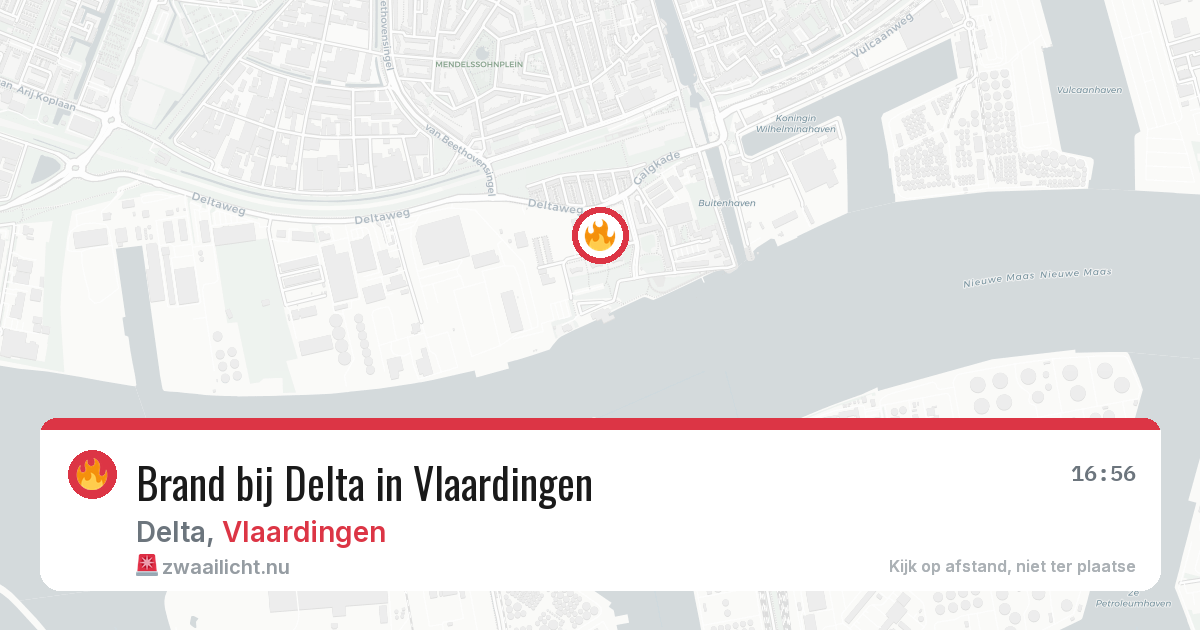 Brand bij Delta in Vlaardingen — 6 jun 2026