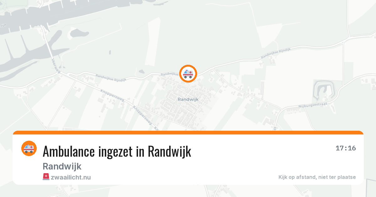 Ambulance ingezet in Randwijk — 15 jul 2026