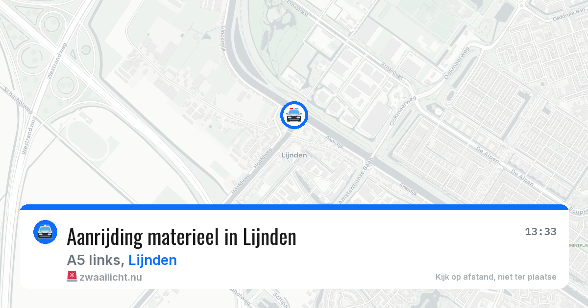 Aanrijding materieel in Lijnden — 21 jul 2026