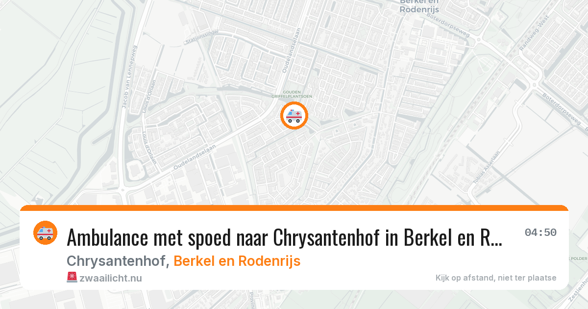 Ambulance met spoed naar Chrysantenhof in Berkel en Rodenrijs — 26 jul 2026
