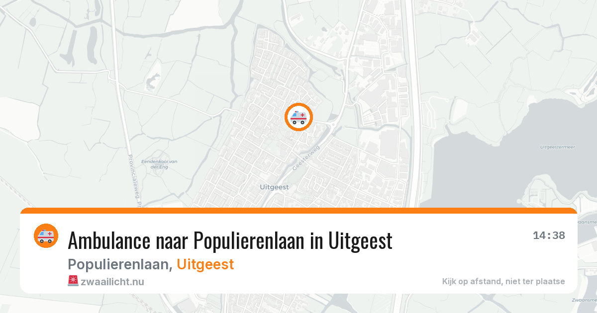 Ambulance naar Populierenlaan in Uitgeest — 23 jul 2026