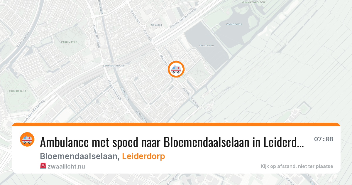 Ambulance met spoed naar Bloemendaalselaan in Leiderdorp — 16 feb 2026