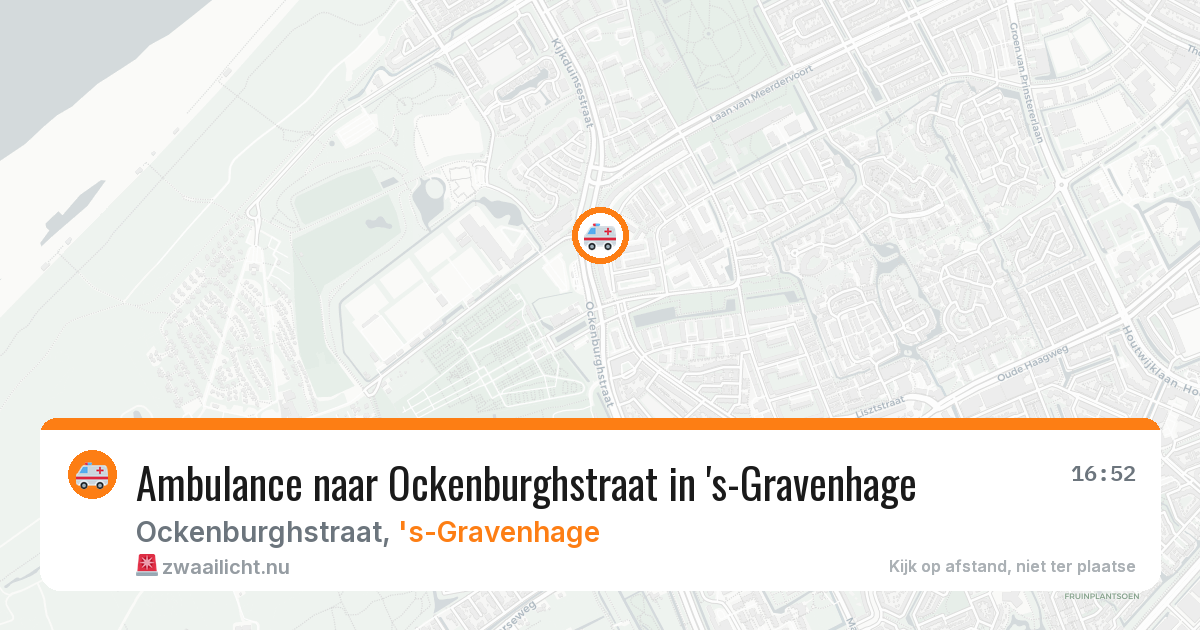 Ambulance naar Ockenburghstraat in 's-Gravenhage — 16 mei 2026