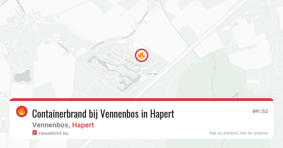 Containerbrand bij Vennenbos in Hapert — 17 mei 2026