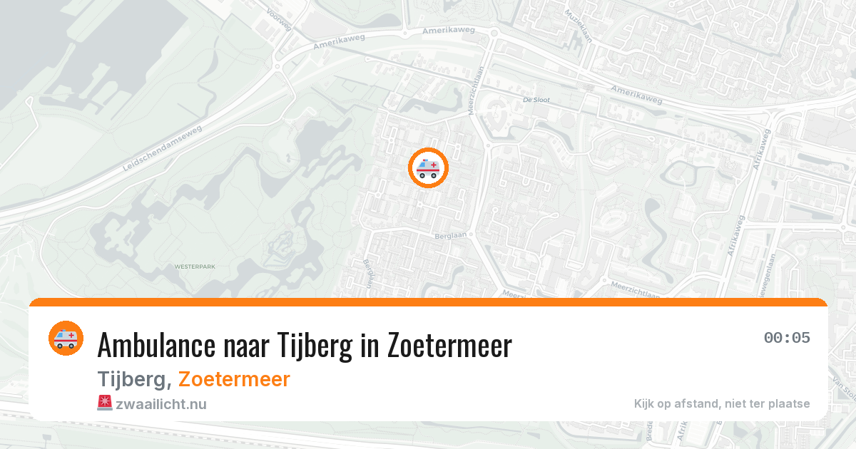 Ambulance naar Tijberg in Zoetermeer — 12 mei 2026
