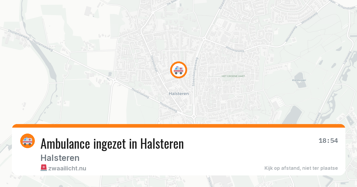 Ambulance ingezet in Halsteren — 11 jul 2026