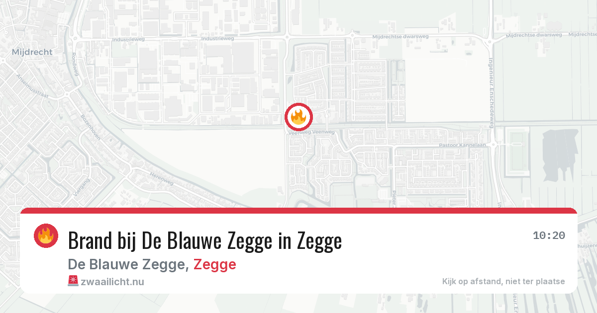 Brand bij De Blauwe Zegge in Zegge — 24 mei 2026
