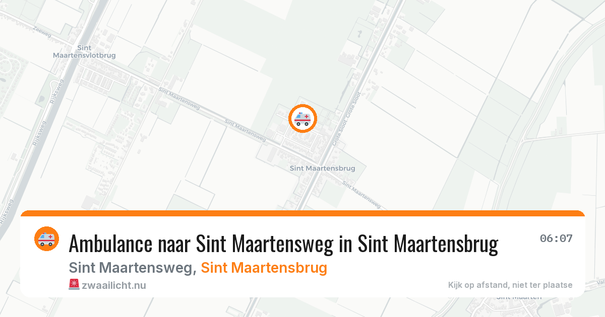 Ambulance naar Sint Maartensweg in Sint Maartensbrug — 25 apr 2026