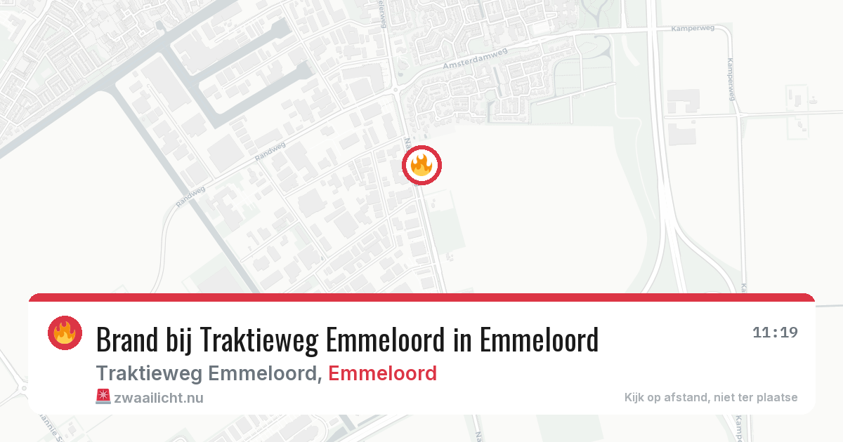 Brand bij Traktieweg Emmeloord in Emmeloord — 9 mei 2026