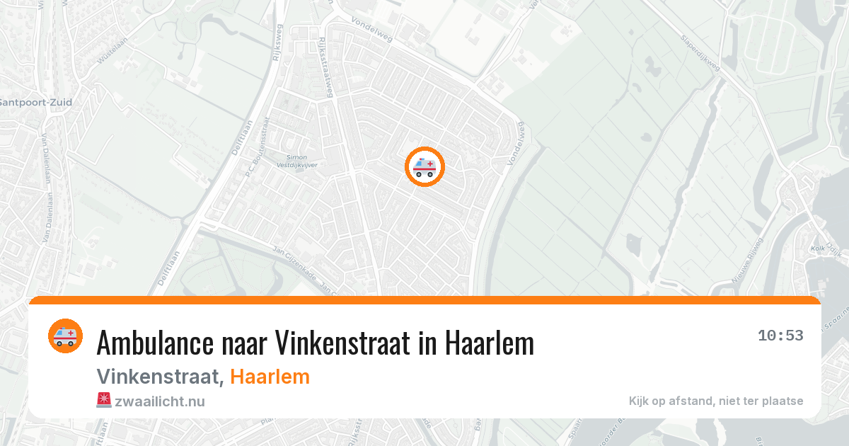 Ambulance naar Vinkenstraat in Haarlem — 14 jul 2026