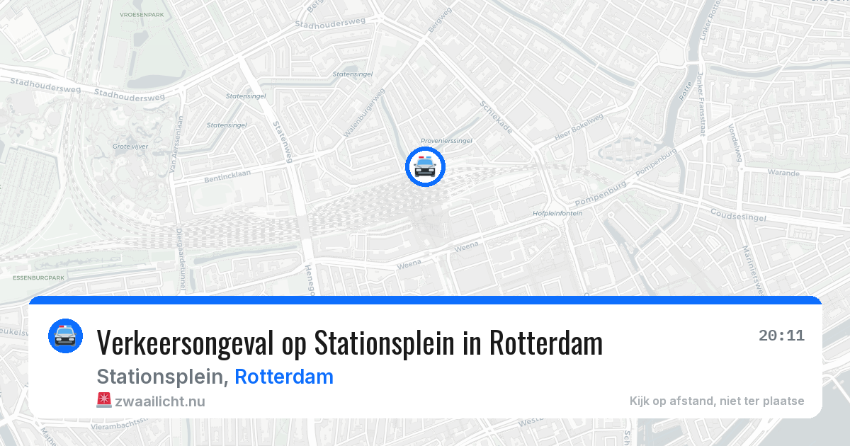 Verkeersongeval op Stationsplein in Rotterdam — 25 jul 2026