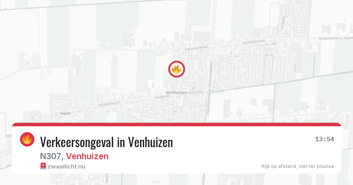 Verkeersongeval in Venhuizen — 7 mrt 2026