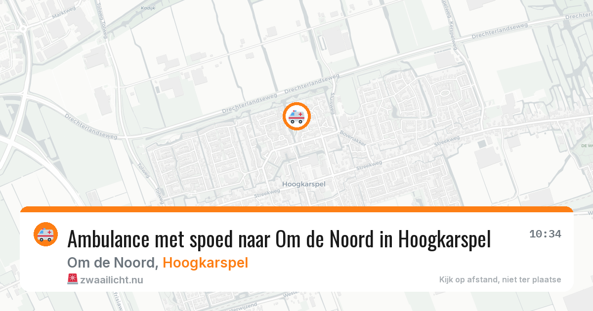 Ambulance met spoed naar Om de Noord in Hoogkarspel — 23 jul 2026