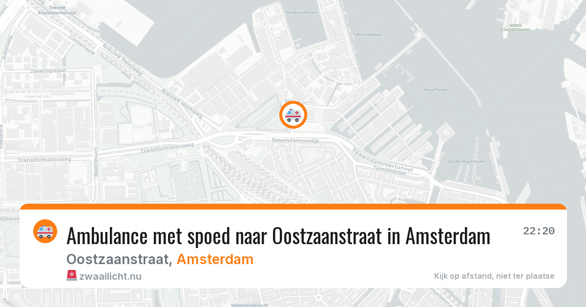 Ambulance met spoed naar Oostzaanstraat in Amsterdam — 23 jul 2026