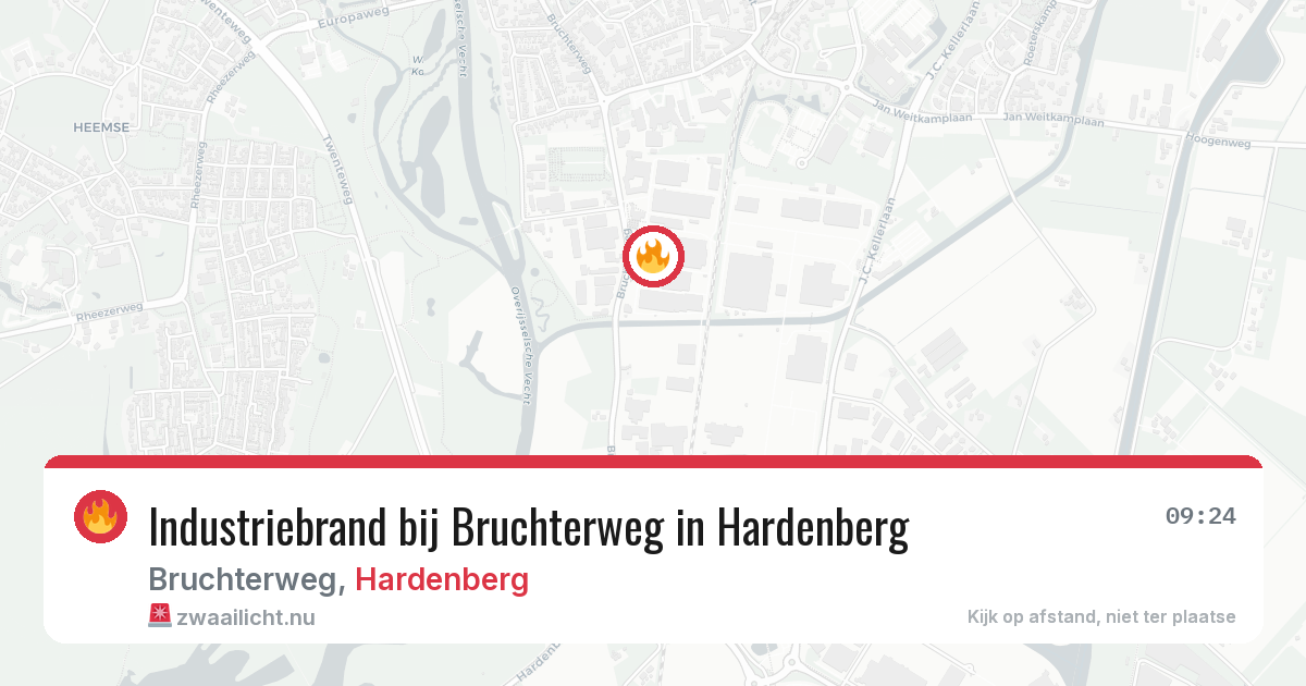 Industriebrand bij Bruchterweg in Hardenberg — 15 jul 2026