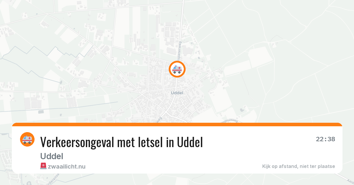 Verkeersongeval met letsel in Uddel — 25 mrt 2026