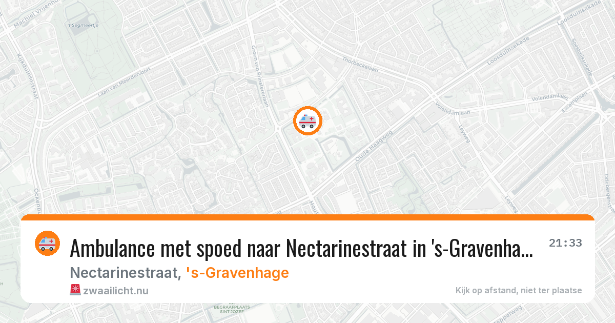 Ambulance met spoed naar Nectarinestraat in 's-Gravenhage — 2 jun 2026