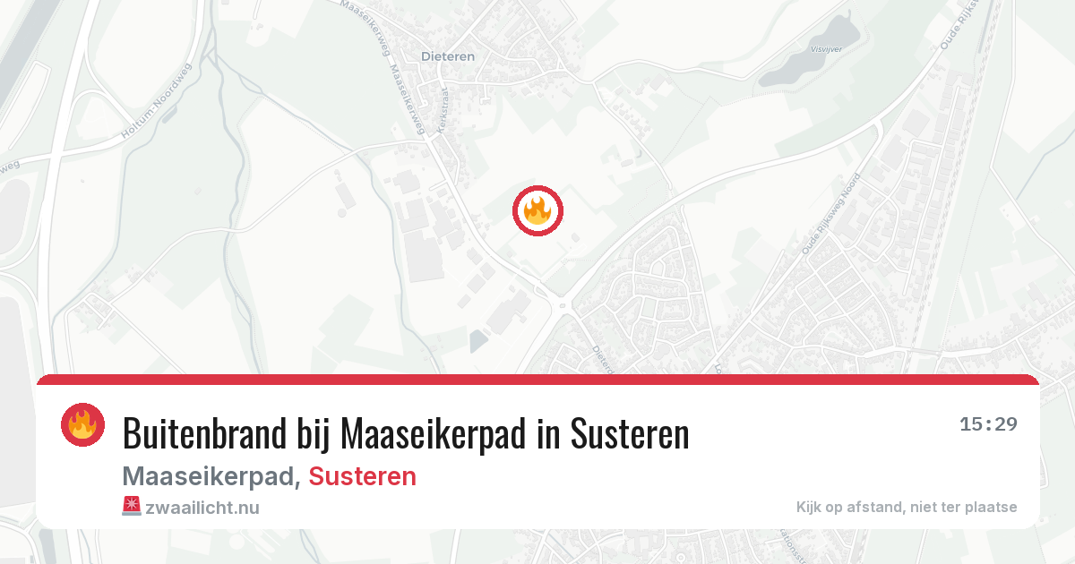 Buitenbrand bij Maaseikerpad in Susteren — 13 jul 2026
