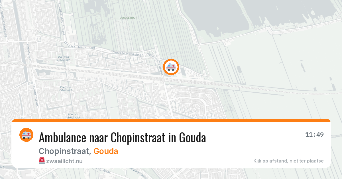 Ambulance naar Chopinstraat in Gouda — 26 jul 2026