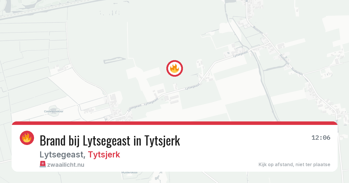 Brand bij Lytsegeast in Tytsjerk — 3 jul 2026