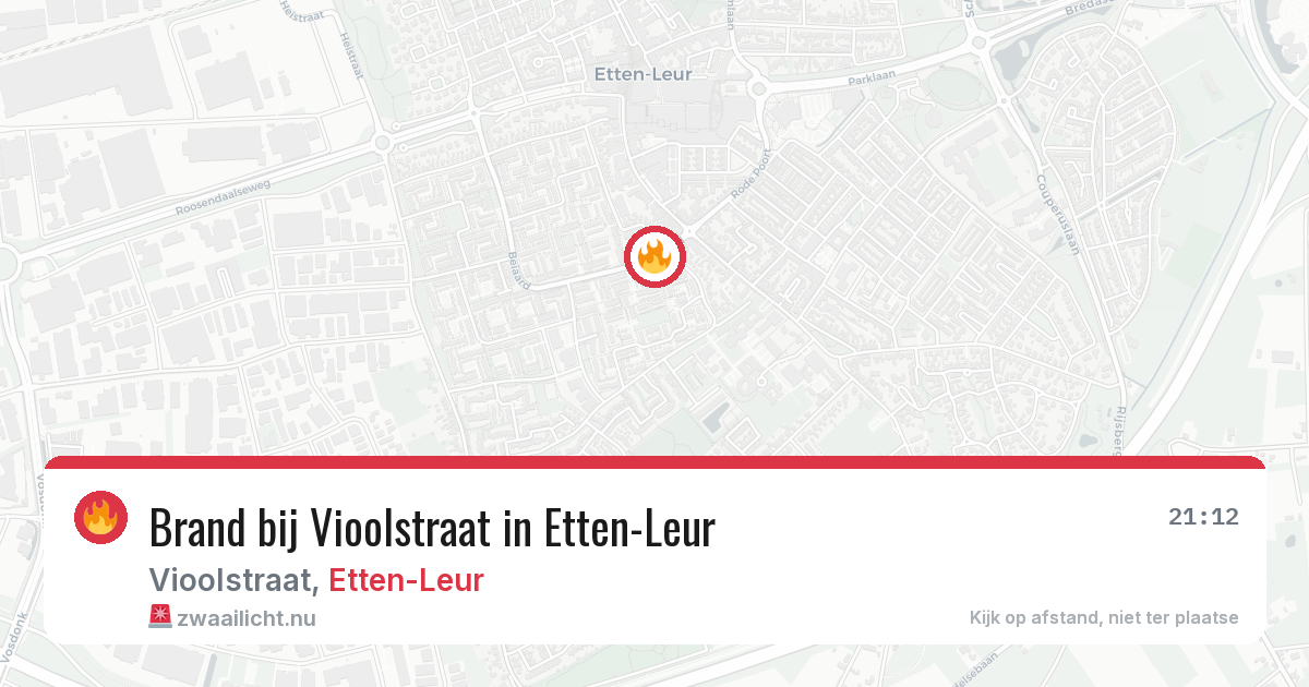 Brand bij Vioolstraat in Etten-Leur — 18 apr 2026