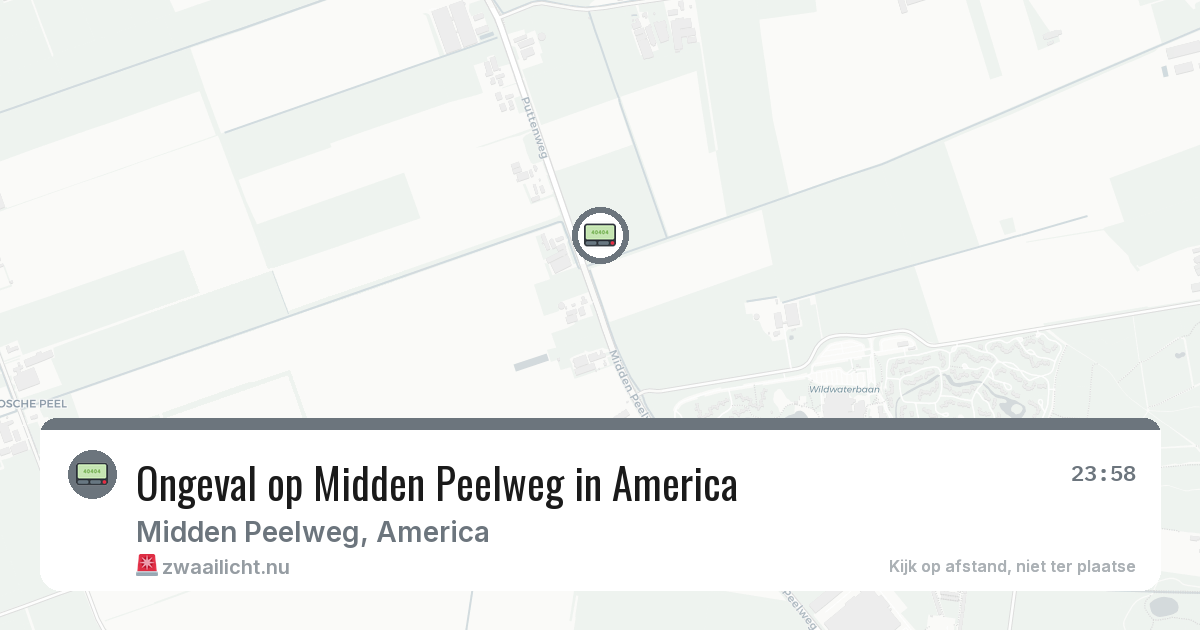Ongeval op Midden Peelweg in America — 25 apr 2026