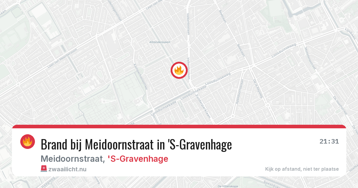 Brand bij Meidoornstraat in 'S-Gravenhage — 17 jul 2026