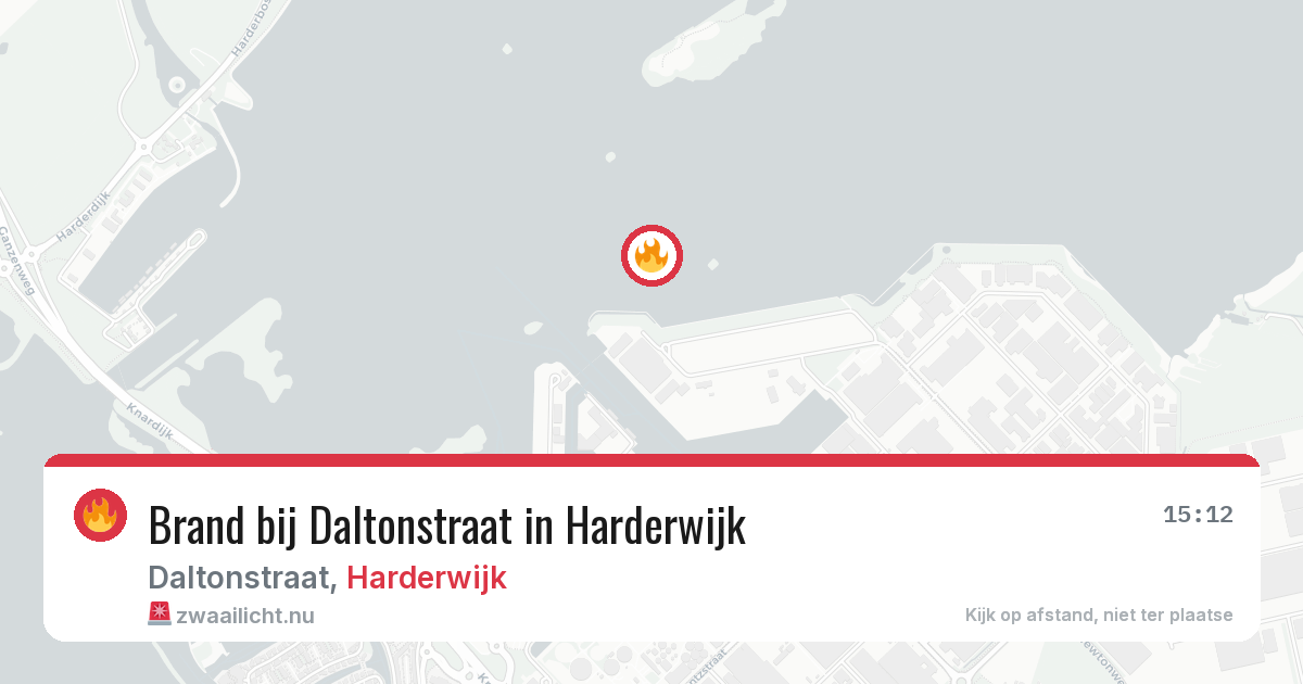 Brand bij Daltonstraat in Harderwijk — 6 jun 2026