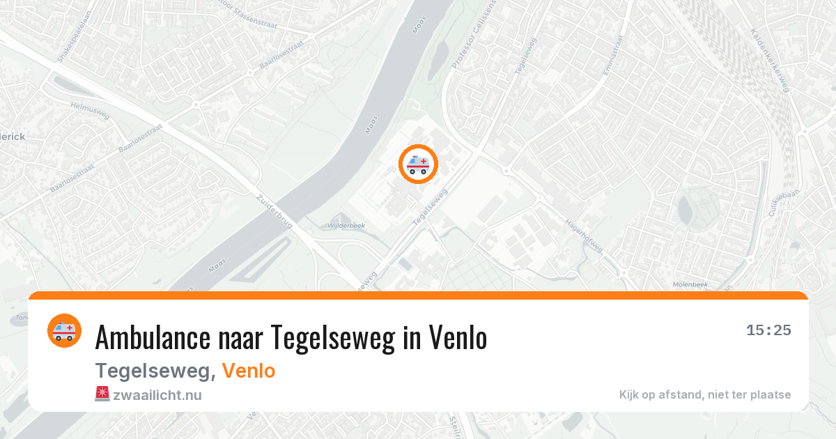 Ambulance naar Tegelseweg in Venlo — 15 jul 2026