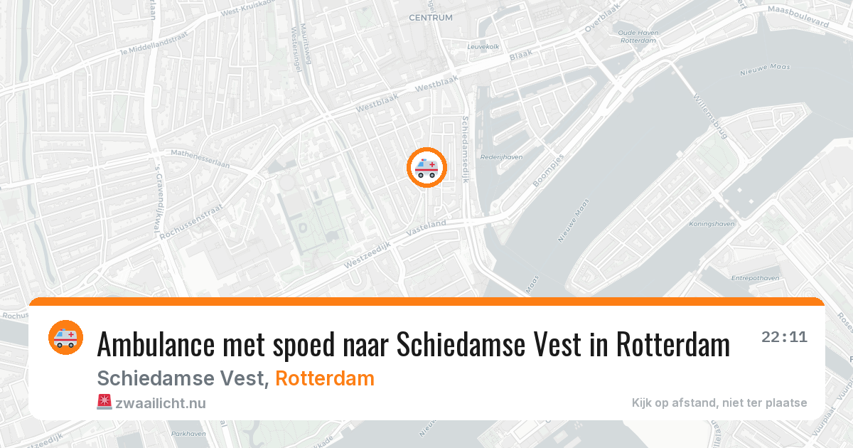 Ambulance met spoed naar Schiedamse Vest in Rotterdam — 5 apr 2026