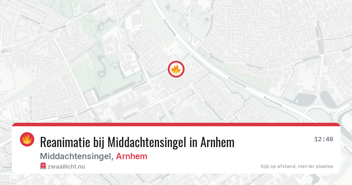 Reanimatie bij Middachtensingel in Arnhem — 14 jul 2026