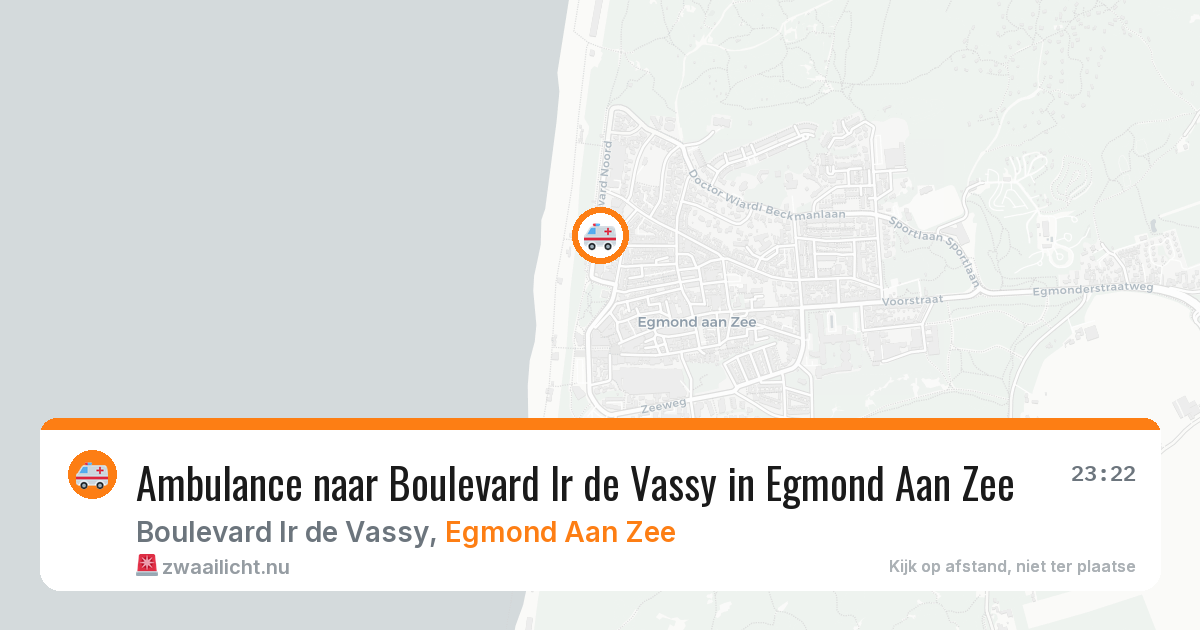 Ambulance naar Boulevard Ir de Vassy in Egmond Aan Zee — 23 jul 2026