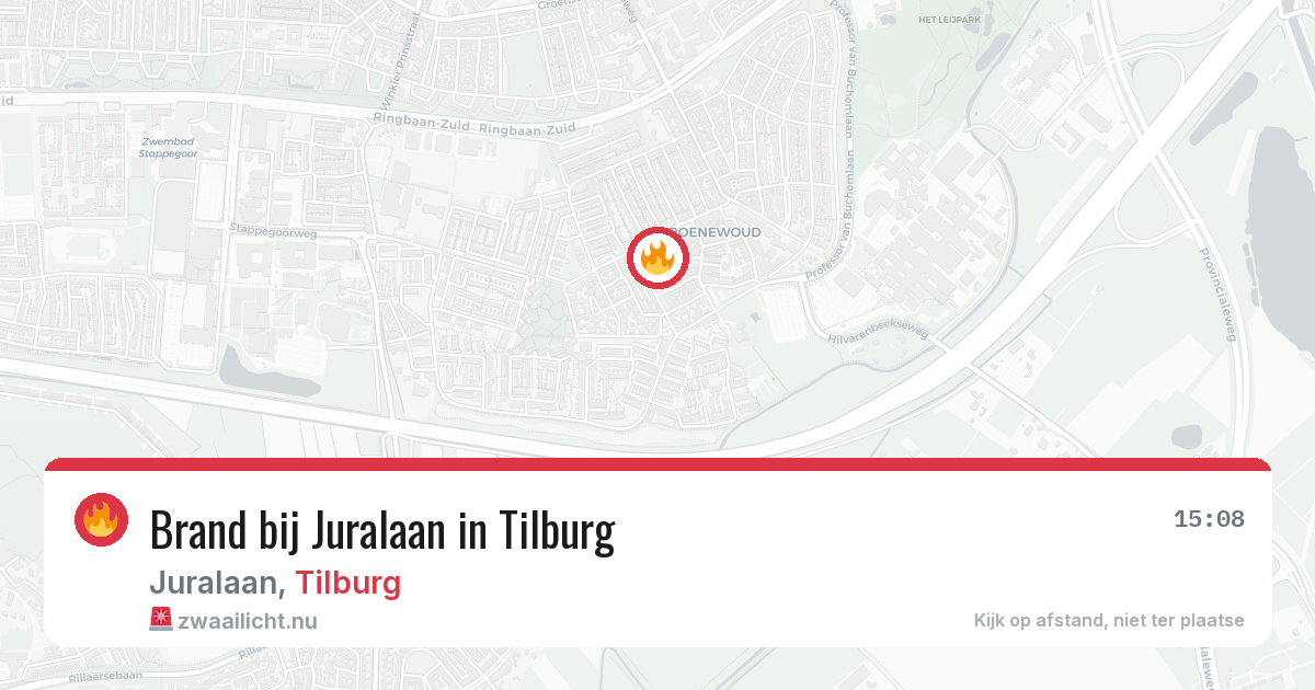 Brand bij Juralaan in Tilburg — 9 mei 2026