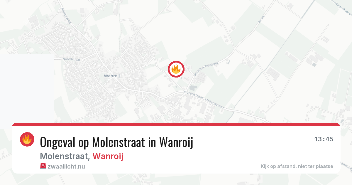 Ongeval op Molenstraat in Wanroij — 4 apr 2026