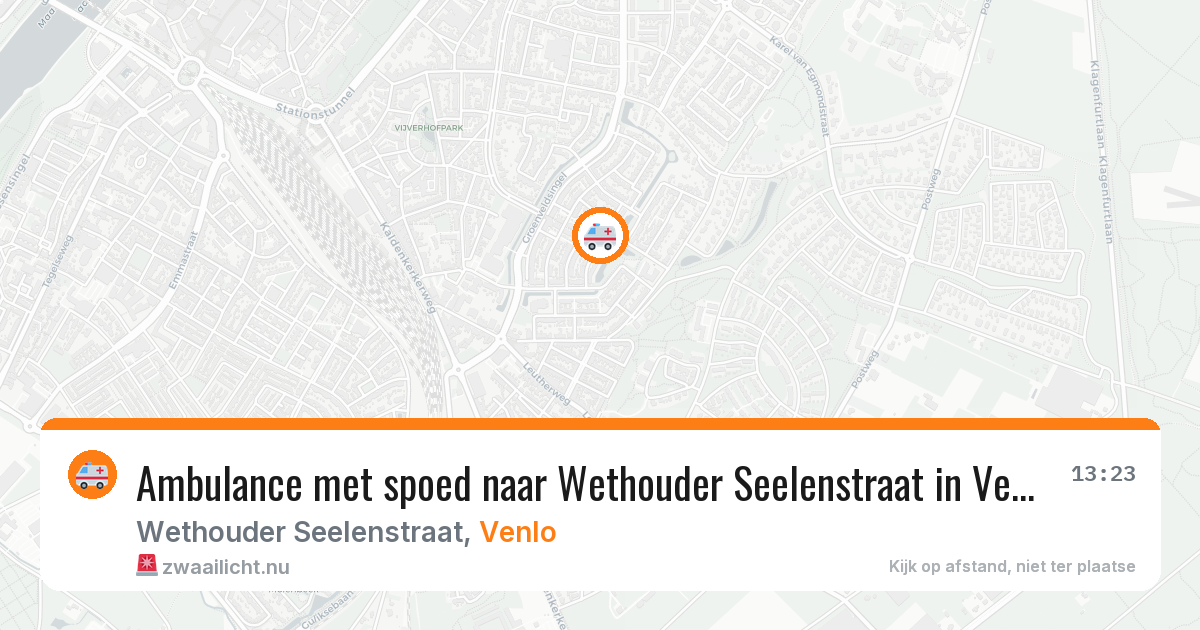 Ambulance met spoed naar Wethouder Seelenstraat in Venlo — 27 mei 2026