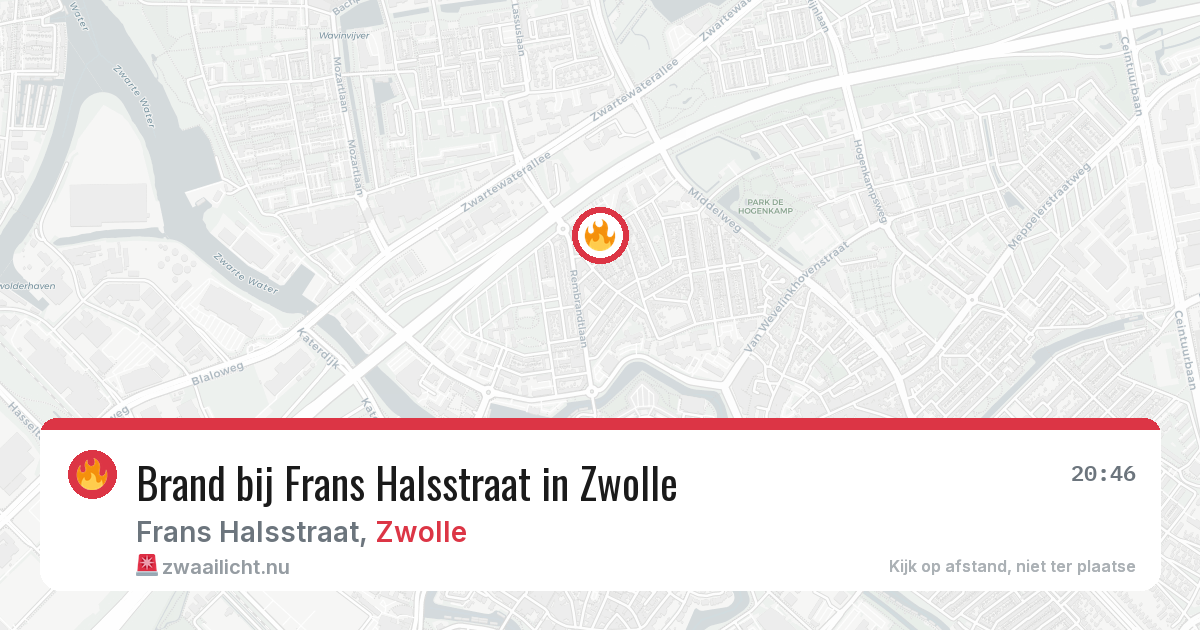 Brand bij Frans Halsstraat in Zwolle — 10 jul 2026