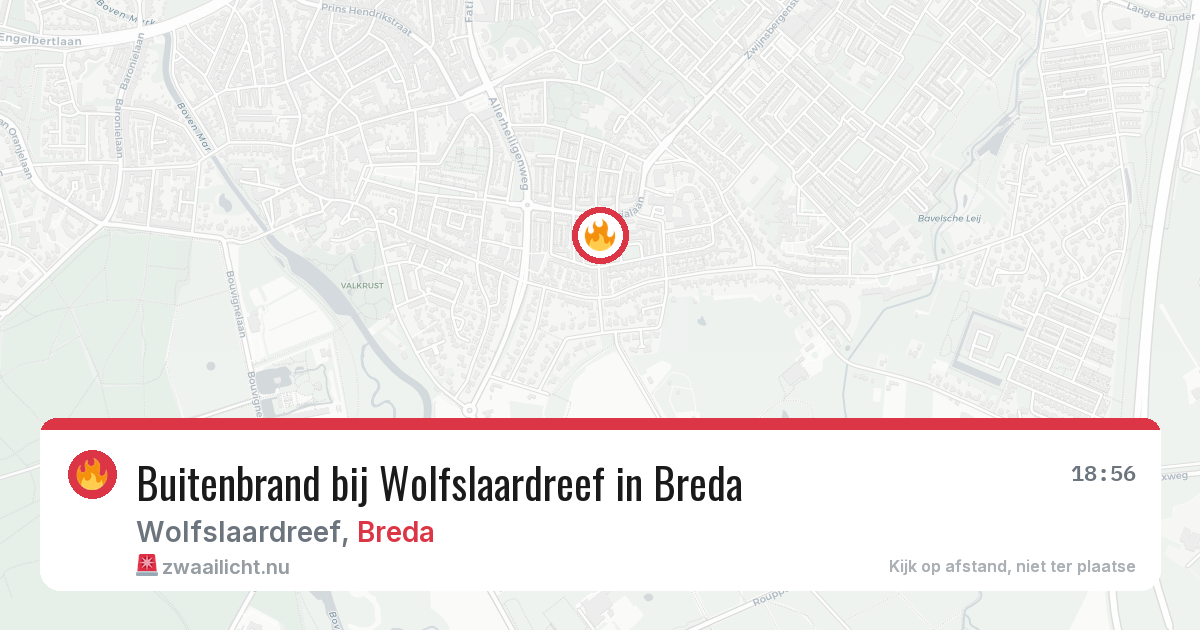 Buitenbrand bij Wolfslaardreef in Breda — 13 jul 2026