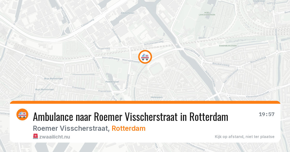 Ambulance naar Roemer Visscherstraat in Rotterdam — 26 jul 2026