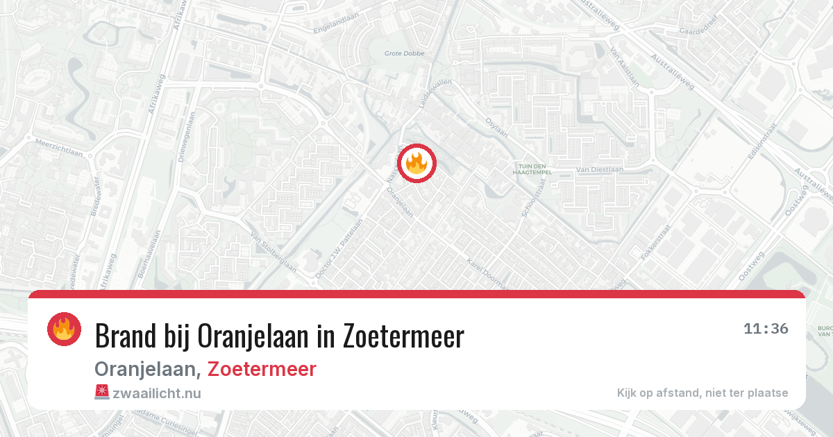 Brand bij Oranjelaan in Zoetermeer — 26 apr 2026