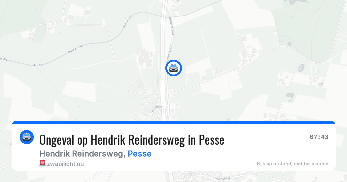 Ongeval op Hendrik Reindersweg in Pesse — 23 jan 2026