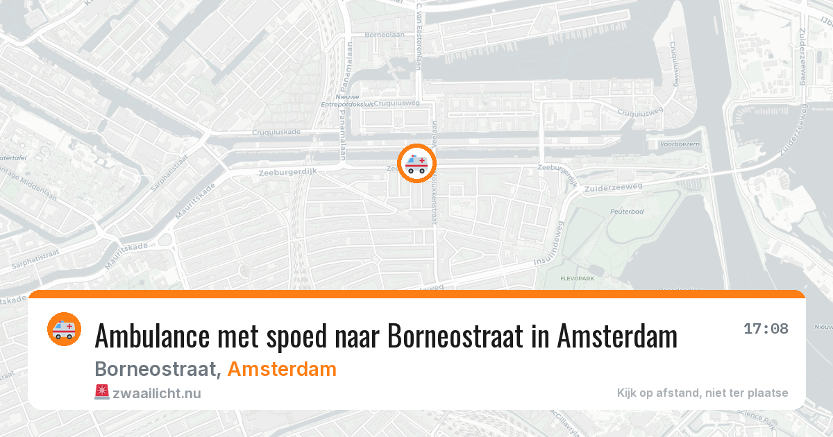 Ambulance met spoed naar Borneostraat in Amsterdam — 17 feb 2026