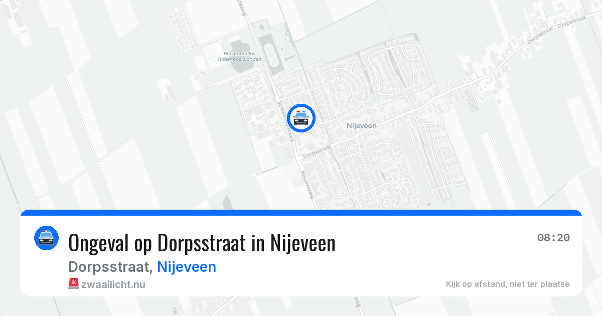 Ongeval op Dorpsstraat in Nijeveen — 18 jul 2026