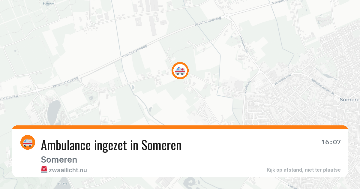 Ambulance ingezet in Someren — 6 jul 2026