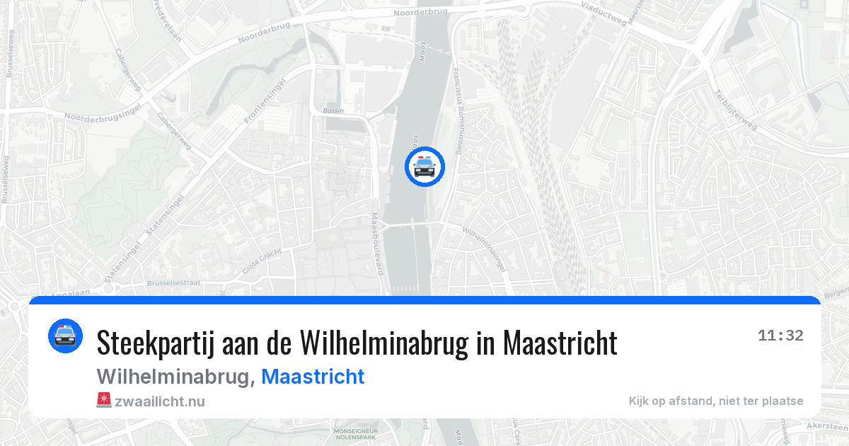 Steekpartij aan de Wilhelminabrug in Maastricht — 31 mei 2026