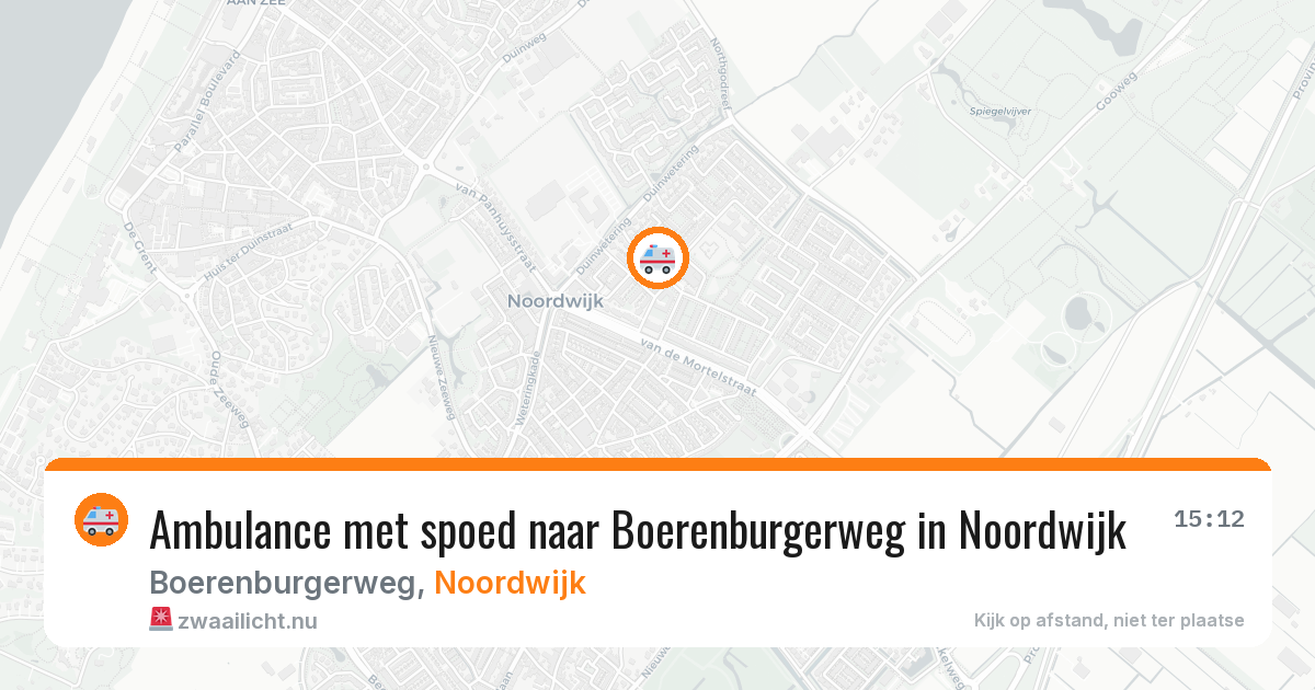 Ambulance met spoed naar Boerenburgerweg in Noordwijk — 16 jul 2026